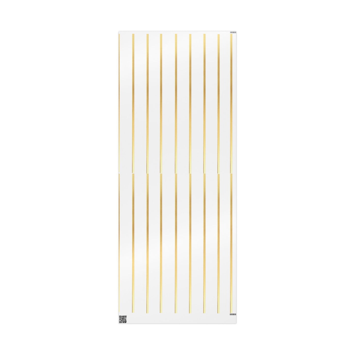 Gold Stripe Wrapping Paper Roll — Elegant White & Metallic Gift Wrap for Weddings, Holidays, and Special Occasions