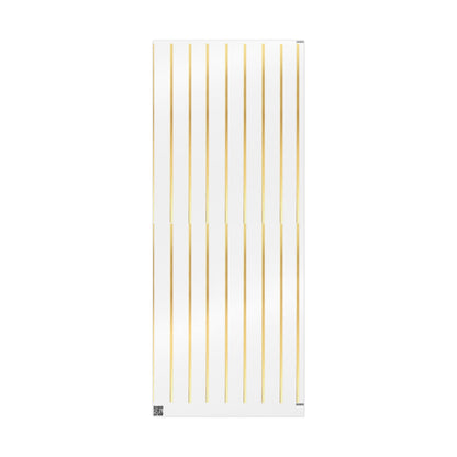 Gold Stripe Wrapping Paper Roll — Elegant White & Metallic Gift Wrap for Weddings, Holidays, and Special Occasions