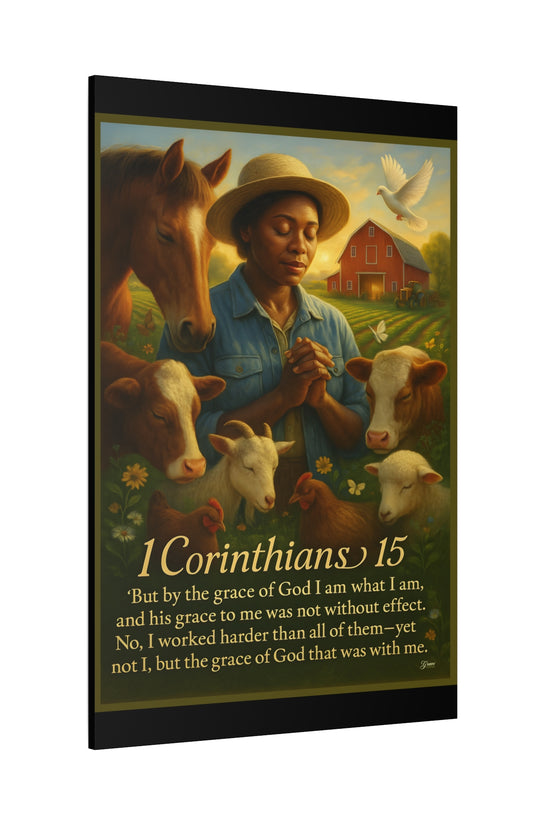 Farm & Faith 1 Corinthians 15 Inspirational Canvas Wall Art by Grace Canvas.shop