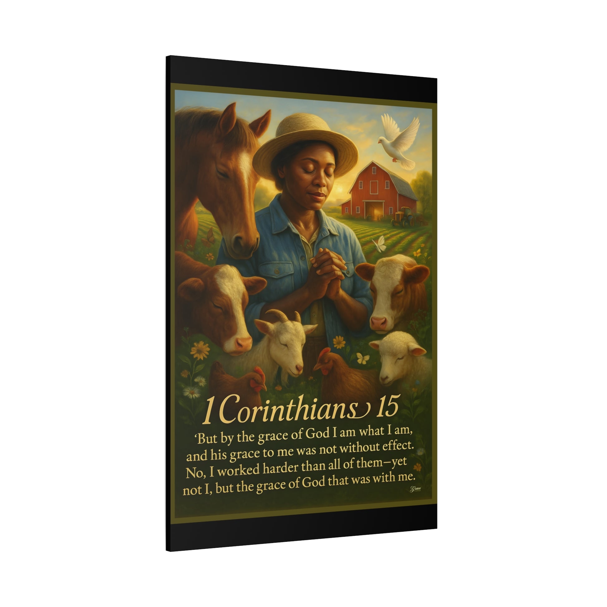 Farm & Faith 1 Corinthians 15 Inspirational Canvas Wall Art by Grace Canvas.shop