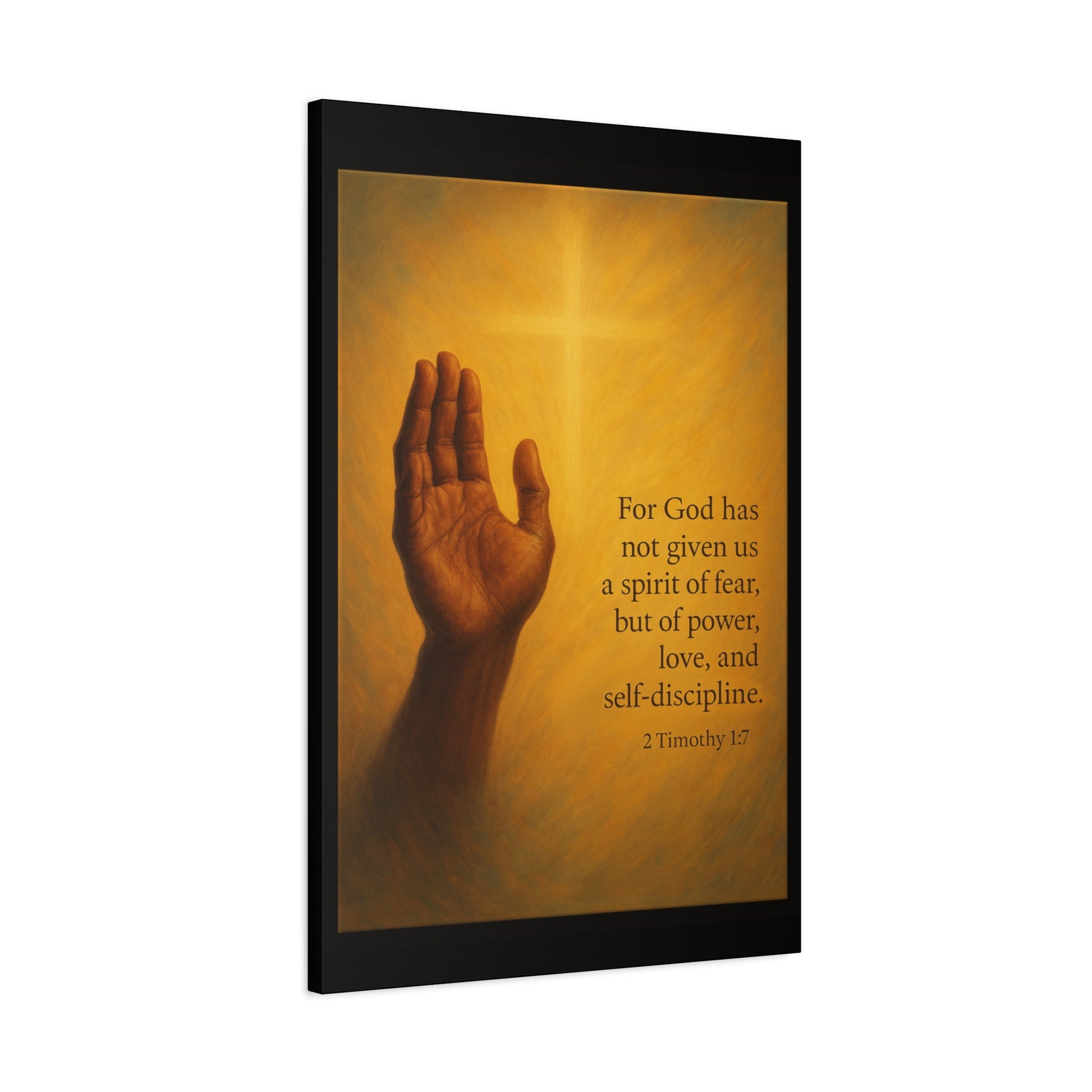 2 Timothy 1:7 Prayer Quote Religious Canvas Wall Art by Grace Canvas.shop