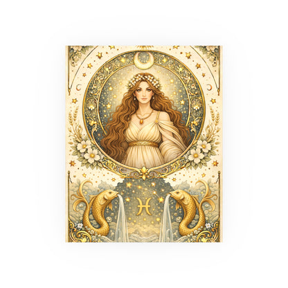Celestial Pisces Zodiac Art Poster