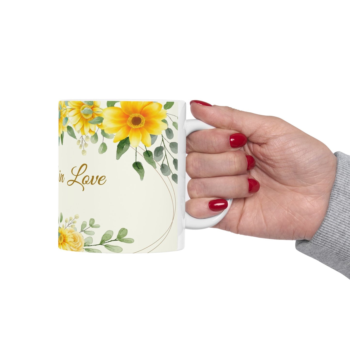 Wrapped in Love Sunflower Ceramic Mug (11oz/15oz)