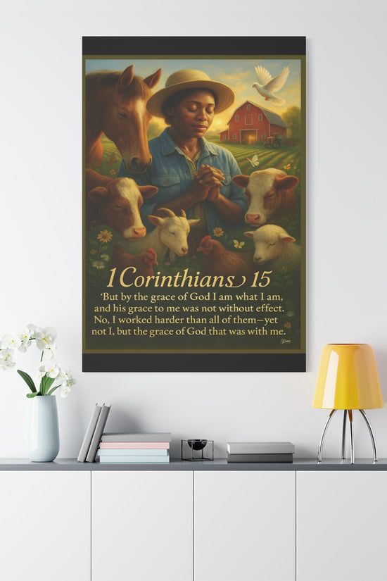 Farm & Faith 1 Corinthians 15 Inspirational Canvas Wall Art by Grace Canvas.shop