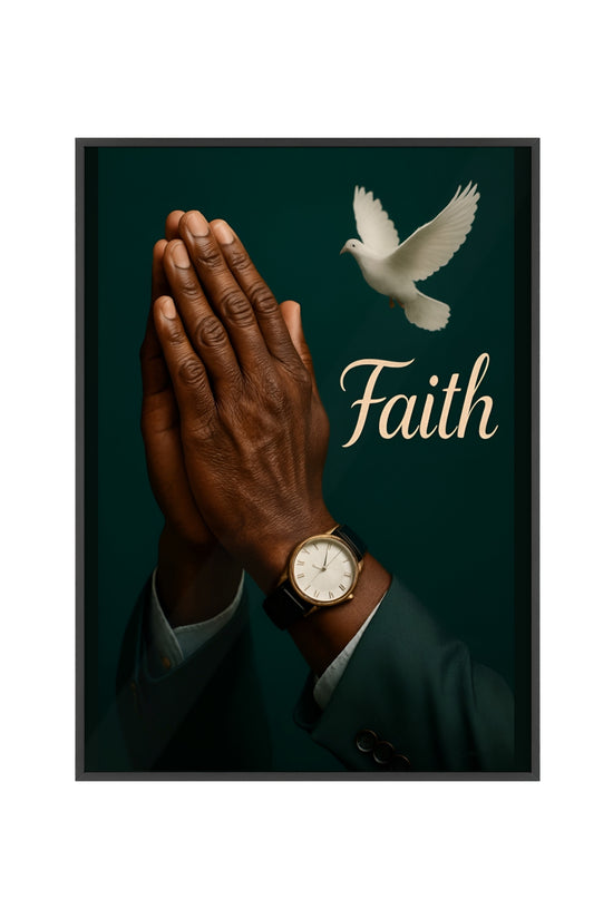 Man's Faith Prayer Framed Poster