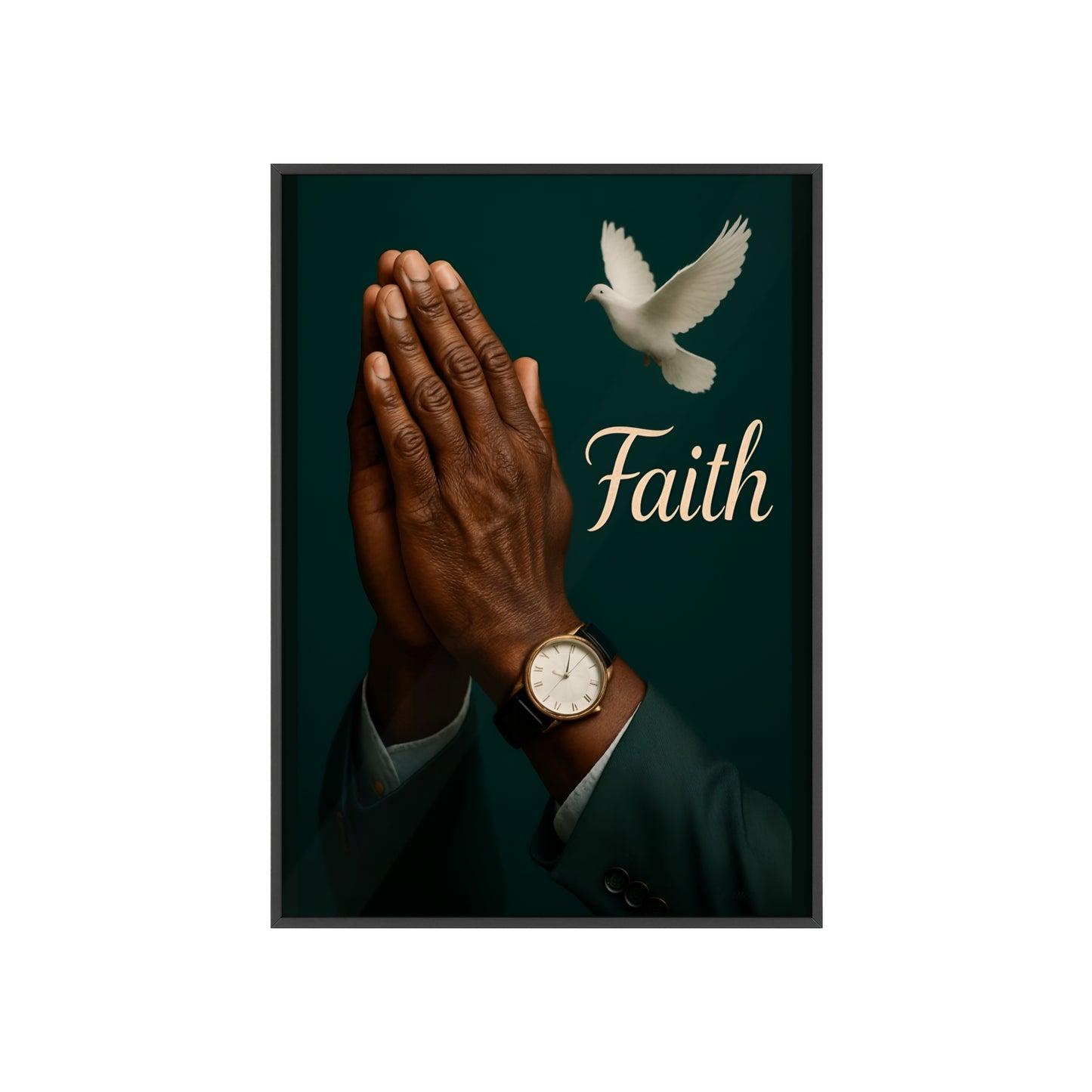 Man's Faith Prayer Framed Poster