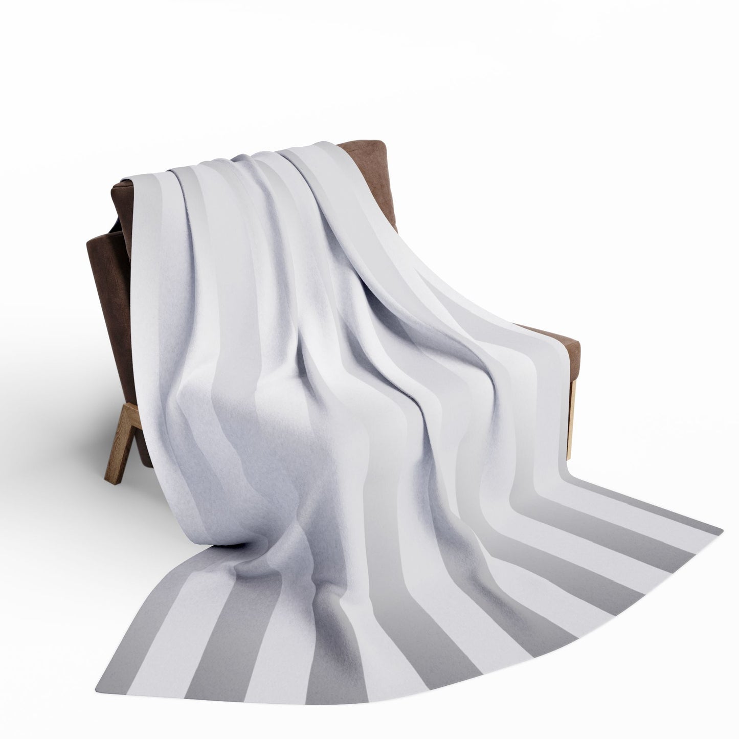 Silver Striped Throw Blanket