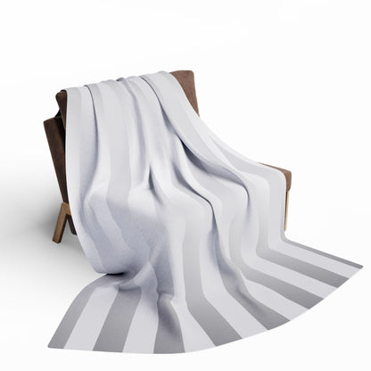 Silver Striped Throw Blanket