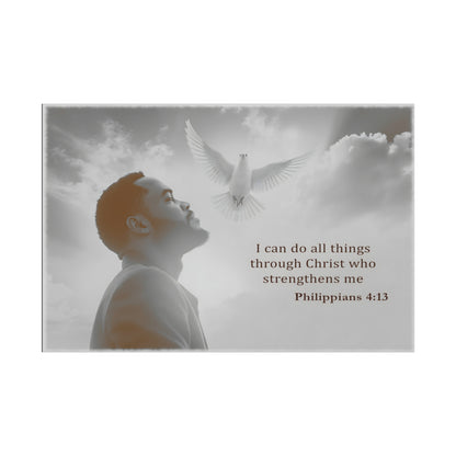 I Can Do All Things Through Christ Phillipians 4:13 Verse Wall Art by Grace Canvas