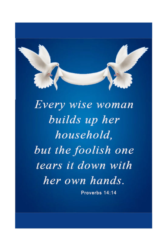 Proverbs 14:14 Inspirational Art Poster by Grace Canvas Shop