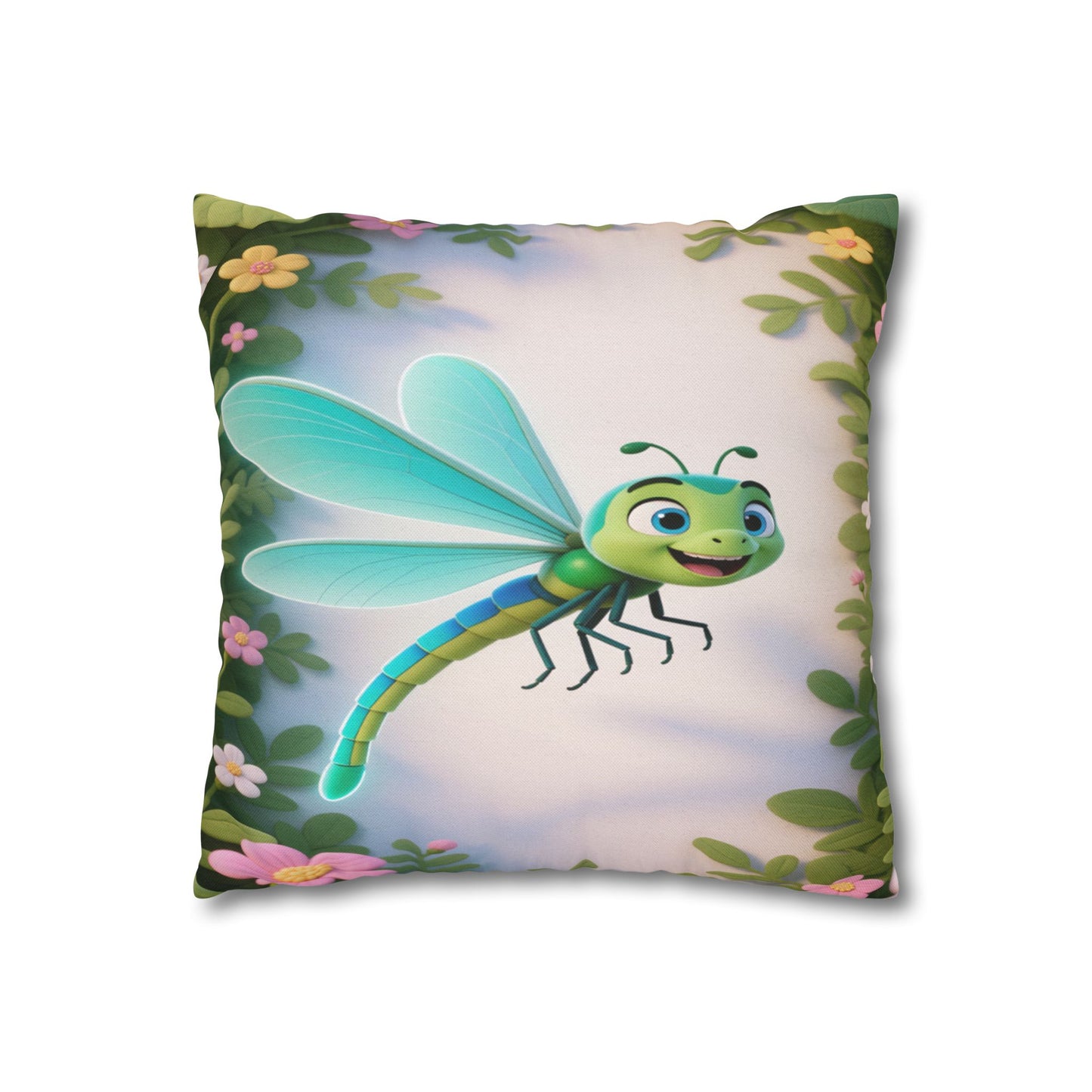 Cute Dragonfly Garden Decorative Pillowcase