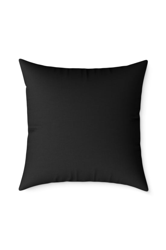 Deus Gold Foil Accent Pillow — Black Square Decorative Throw Pillow by Grace Canvas Shop