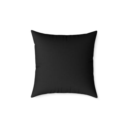 Deus Gold Foil Accent Pillow — Black Square Decorative Throw Pillow by Grace Canvas Shop
