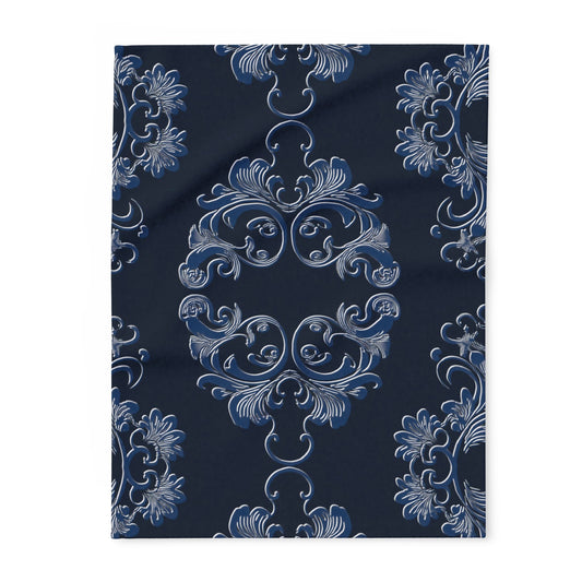 Navy Arctic Fleece Blanket by Grace Canvas Shop
