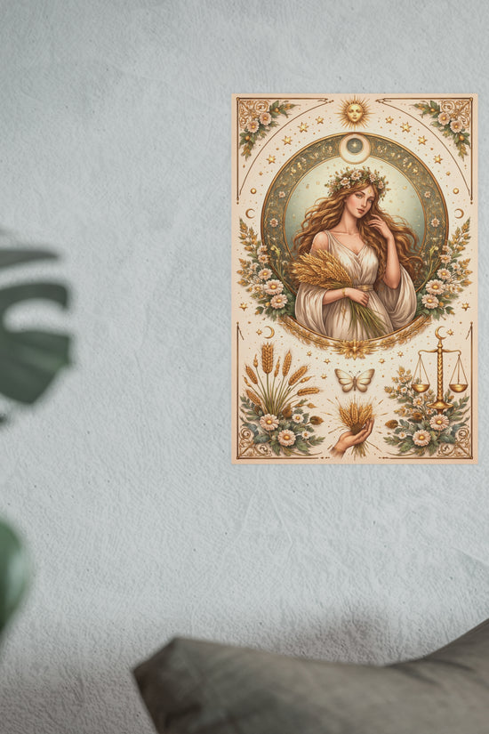 Celestial Virgo Art Print - Archival Matte Poster by Grace Canvas Shop