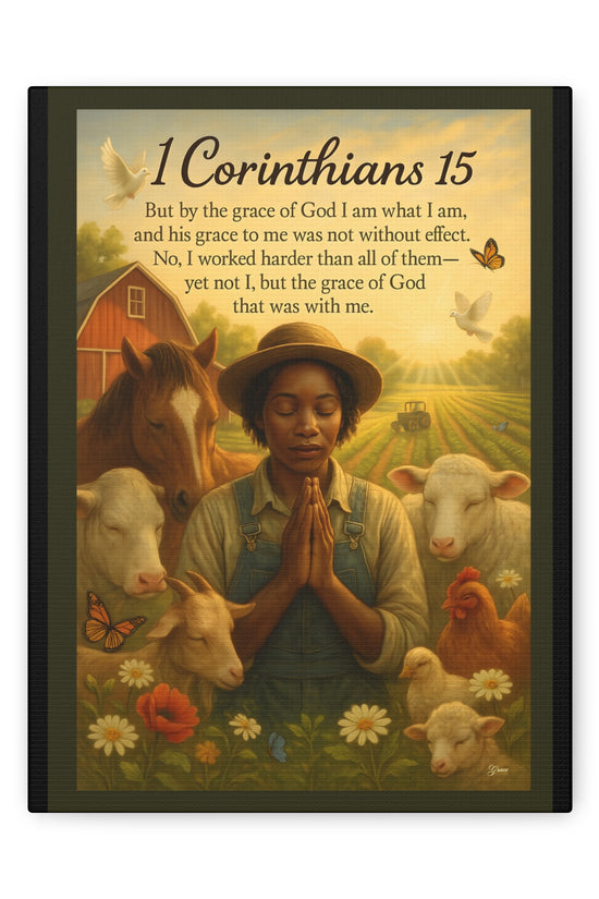 Farm Woman's Faith 1 Corinthians 15 Art Print by Grace Canvas.shop