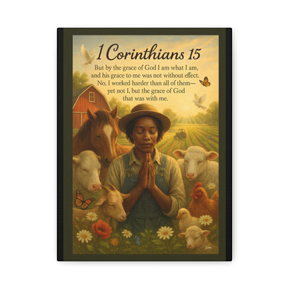 Farm Woman's Faith 1 Corinthians 15 Art Print by Grace Canvas.shop