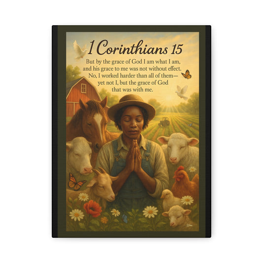 Farm Woman's Faith 1 Corinthians 15 Art Print by Grace Canvas.shop