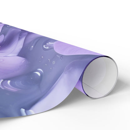 Floral Violet Pansy Wrapping Paper Roll — Purple Pansy Gift Wrap for Mother’s Day & Birthdays