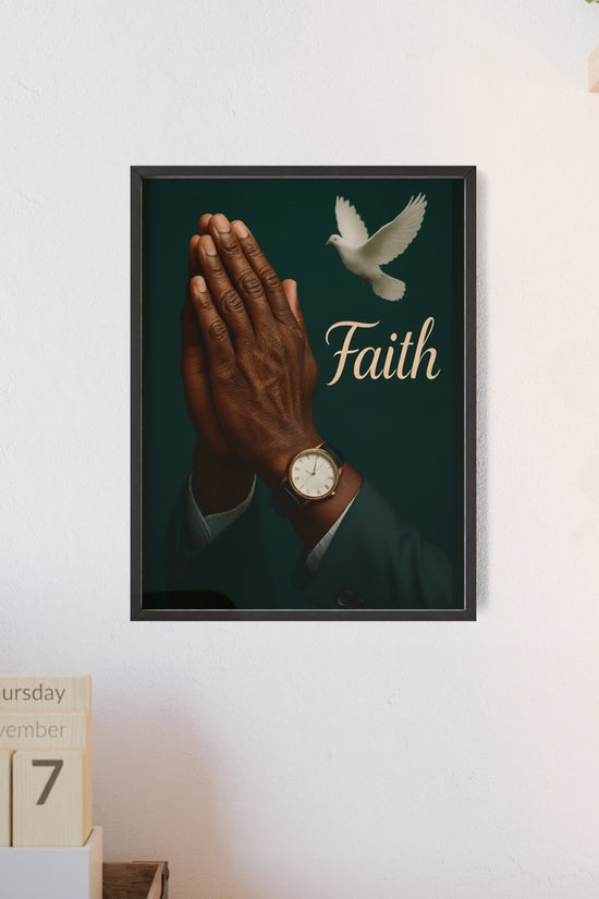 Man's Faith Prayer Framed Poster