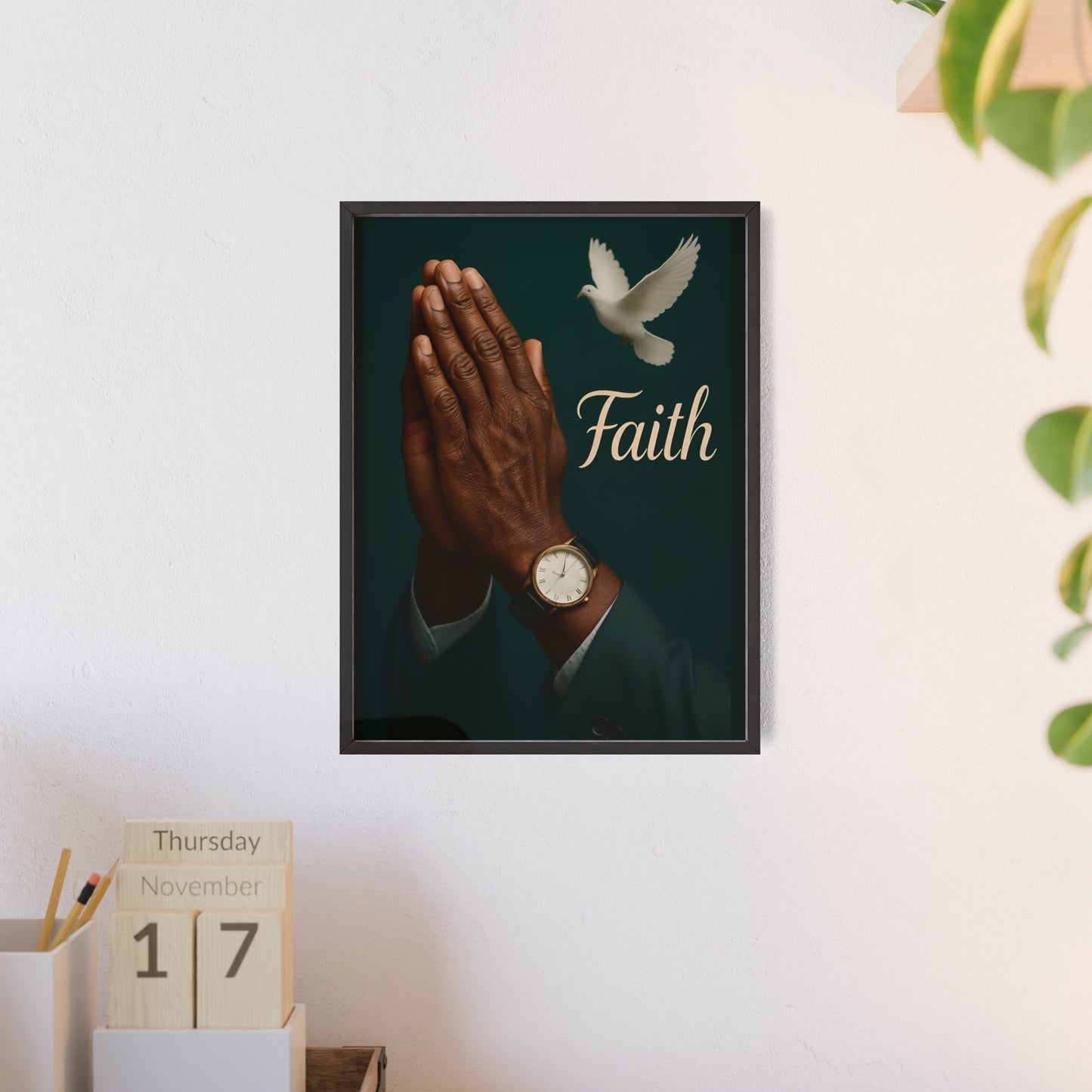 Man's Faith Prayer Framed Poster