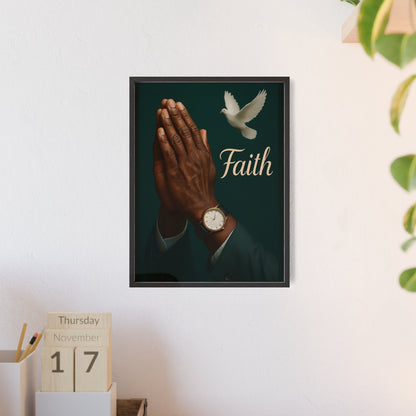 Man's Faith Prayer Framed Poster