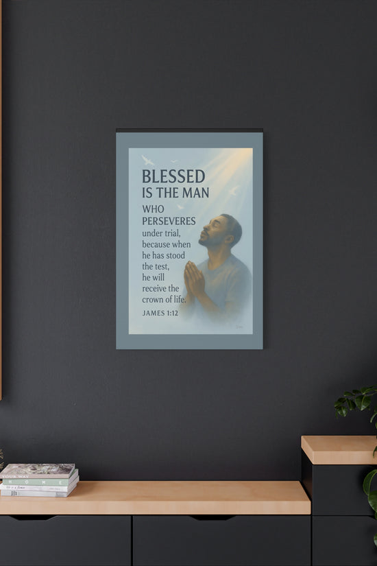 Canvas Wall Art James 1:12 Inspirational Prayer Print by Grace Canvas Shop