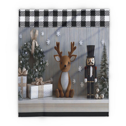 Christmas Reindeer & Nutcracker Fleece Blanket