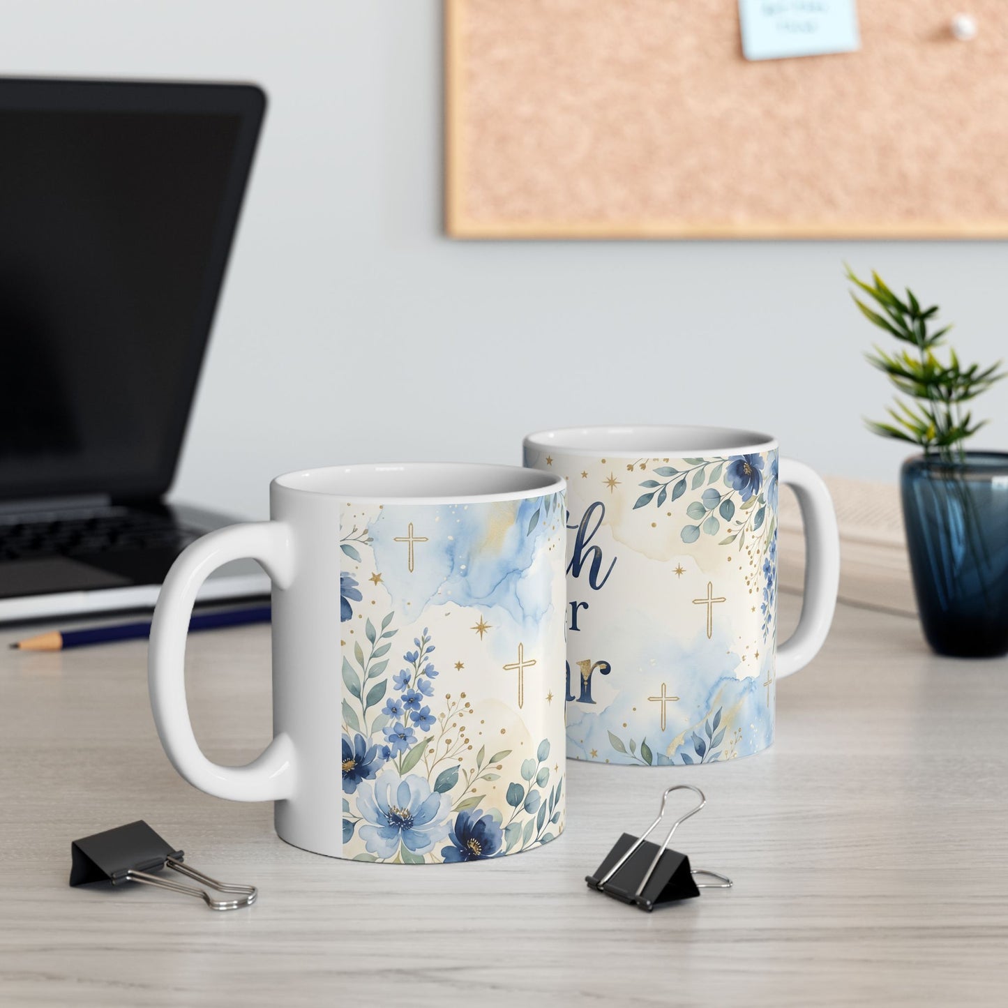 Faith Over Fear Ceramic Mug — Inspirational Christian Coffee Mug (11oz & 15oz)