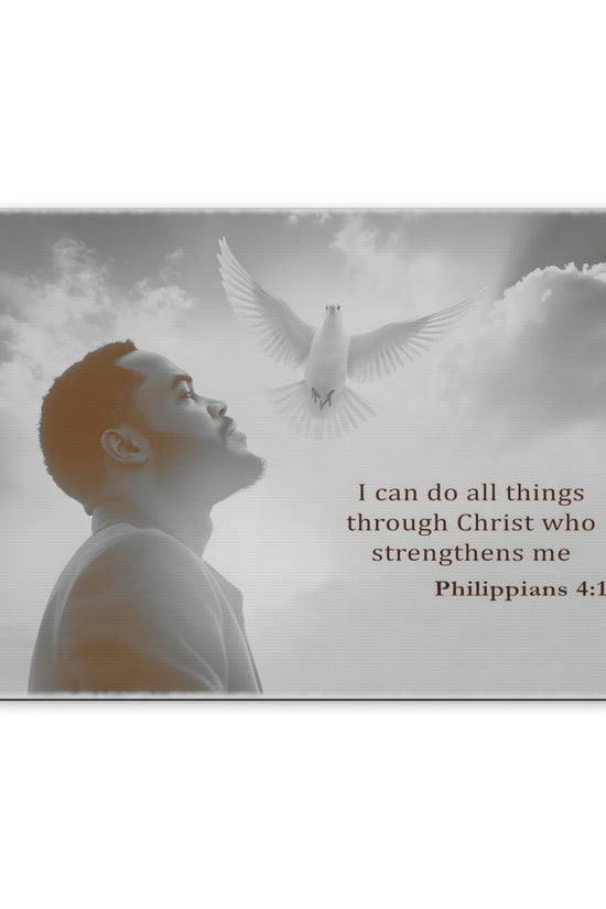 I Can Do All Things Through Christ Phillipians 4:13 Verse Wall Art by Grace Canvas