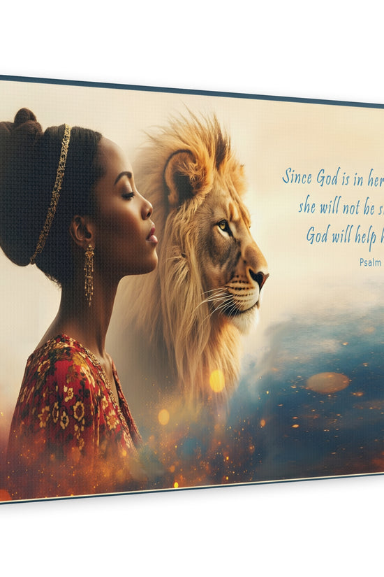She Will Not Be Shaken Psalm 46:5 Inspirational Wall Print by Grace Canvas