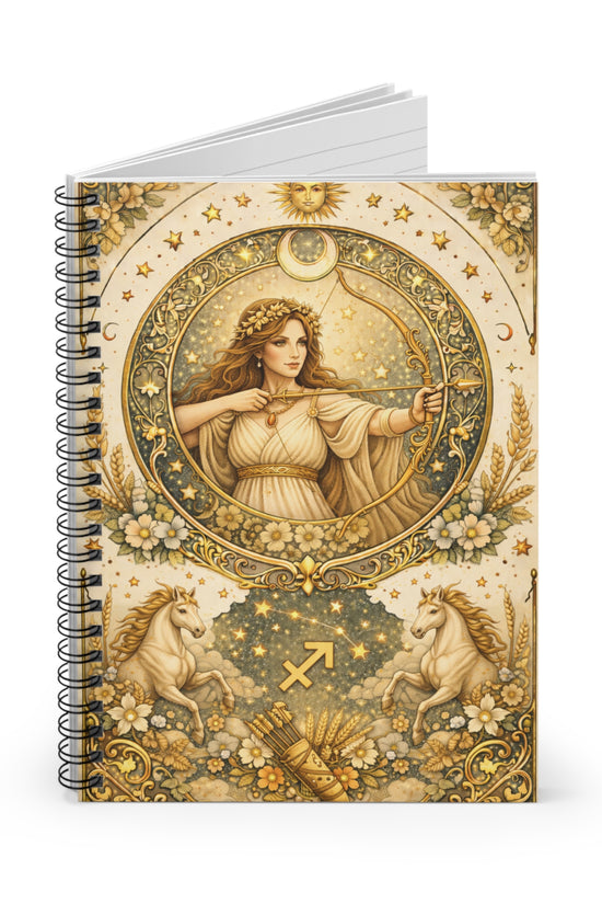 Celstial Sagittarius Spiral Notebook by Grace Canvas Shop
