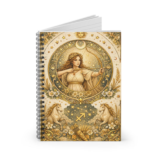 Celstial Sagittarius Spiral Notebook by Grace Canvas Shop