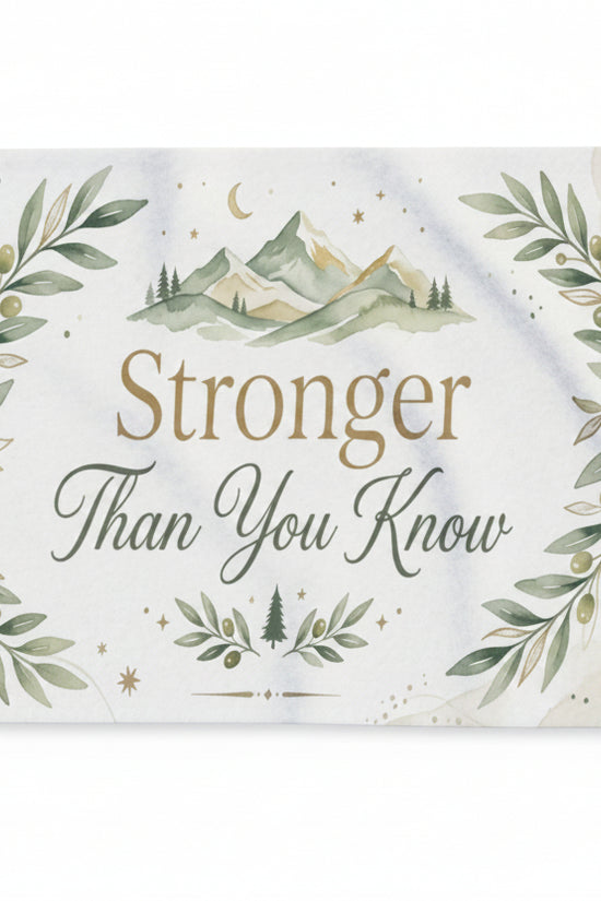 Decorative blanket with motivational quote and nature-themed design on a white background