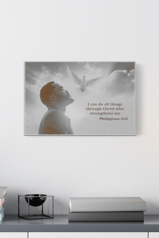 I Can Do All Things Through Christ Phillipians 4:13 Verse Wall Art by Grace Canvas