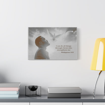 I Can Do All Things Through Christ Phillipians 4:13 Verse Wall Art by Grace Canvas
