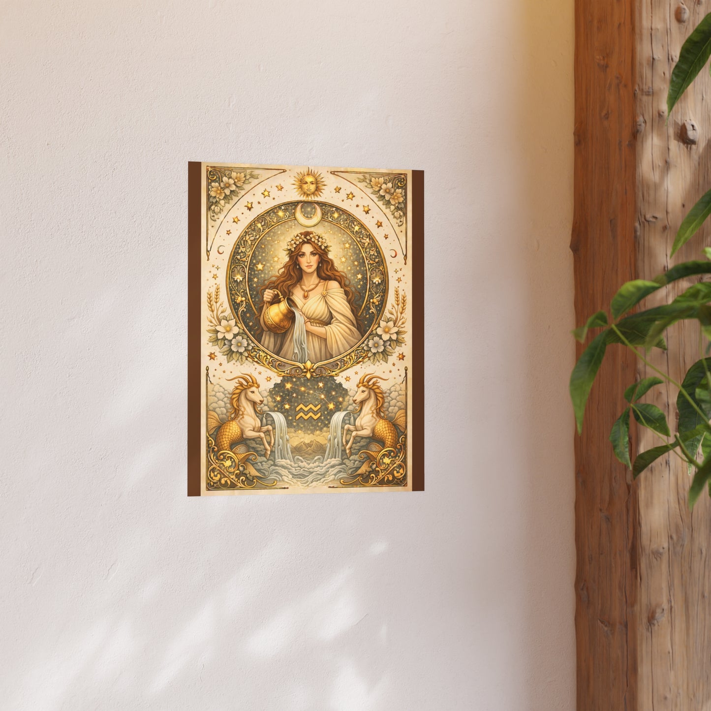 Celestial Aquarius Goddess Art Poster