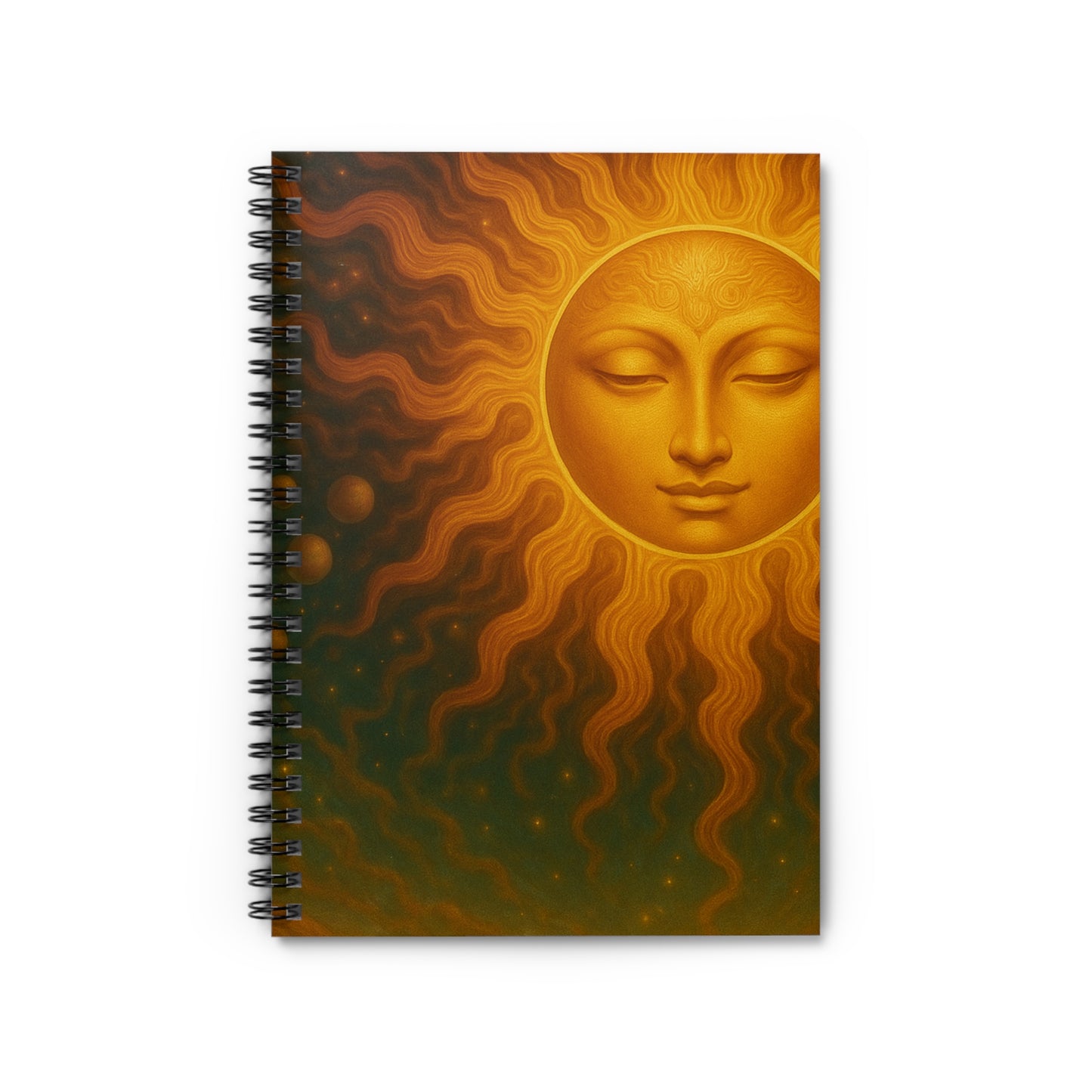 Mystical Sun Softcover Spiral Notebook