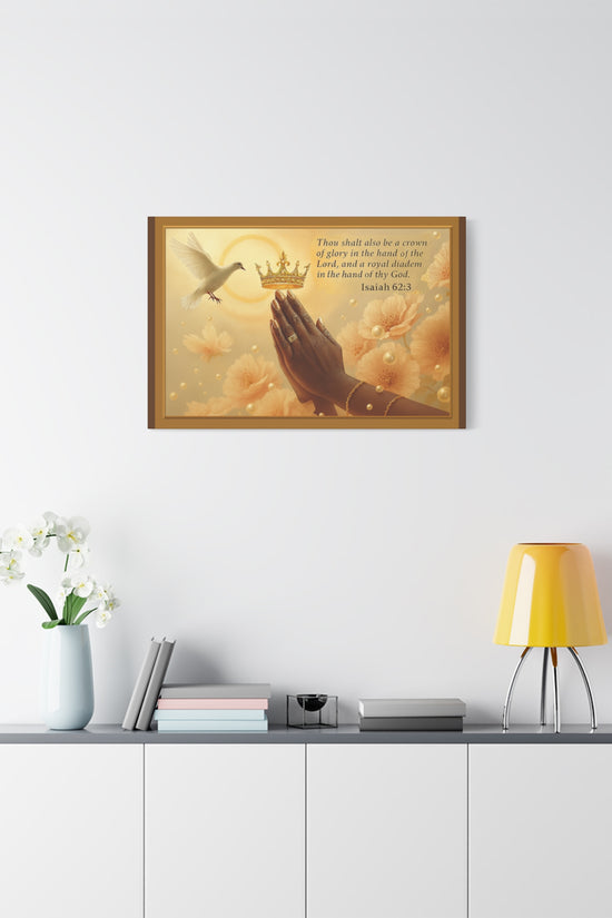 A Crown of Glory Isaiah 62:3 Inspiration Wall Art Print by Grace Canvas