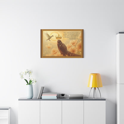 A Crown of Glory Isaiah 62:3 Inspiration Wall Art Print by Grace Canvas