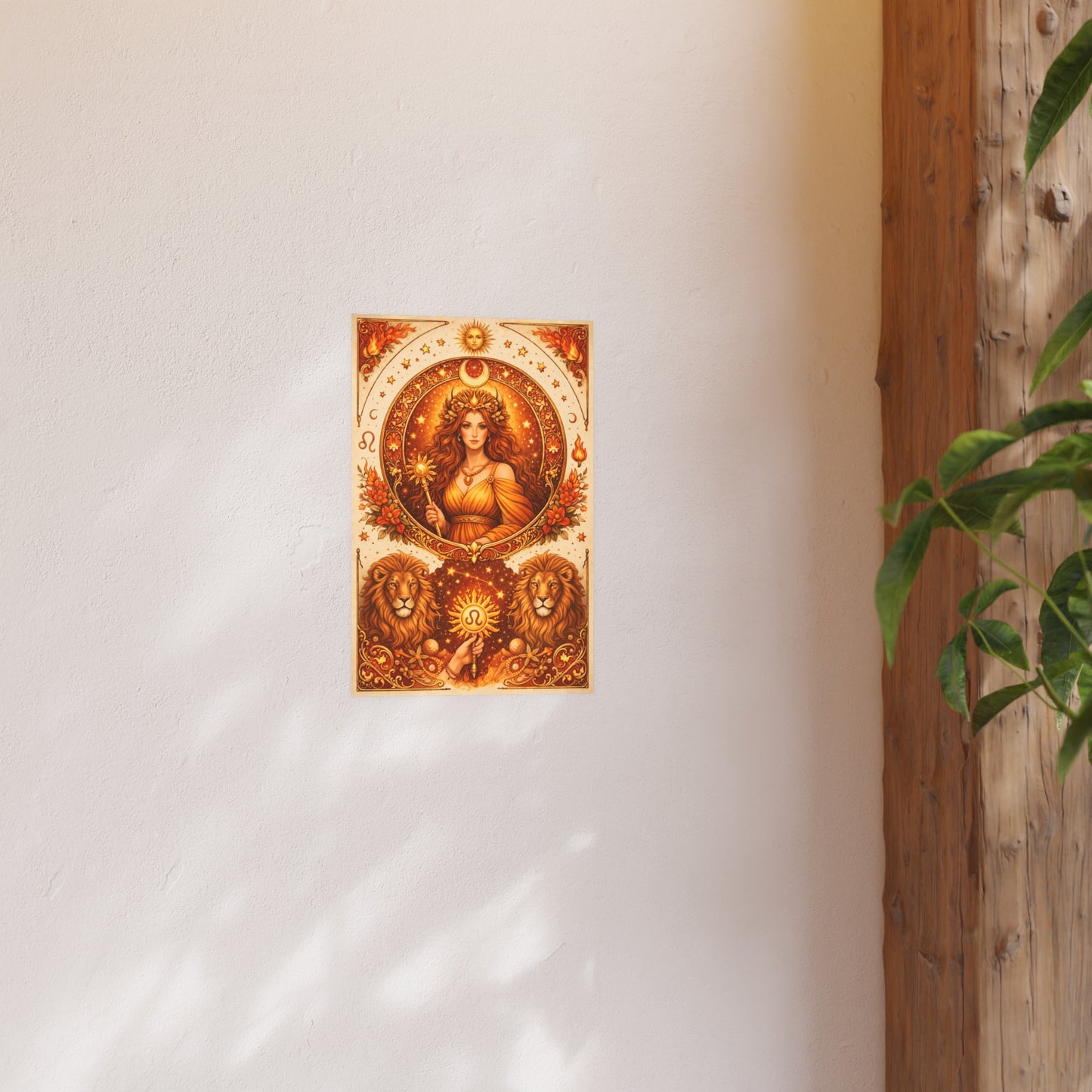 Celestial Leo Zodiac Art Poster