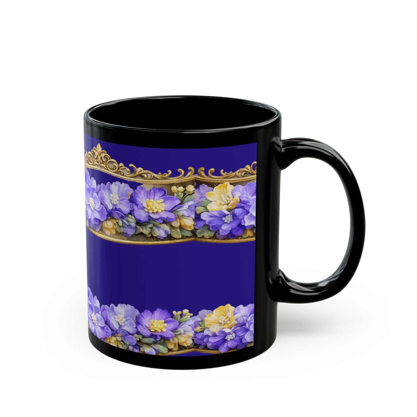 Elegant Gold Trim Coffee Cup (11oz, 15oz)