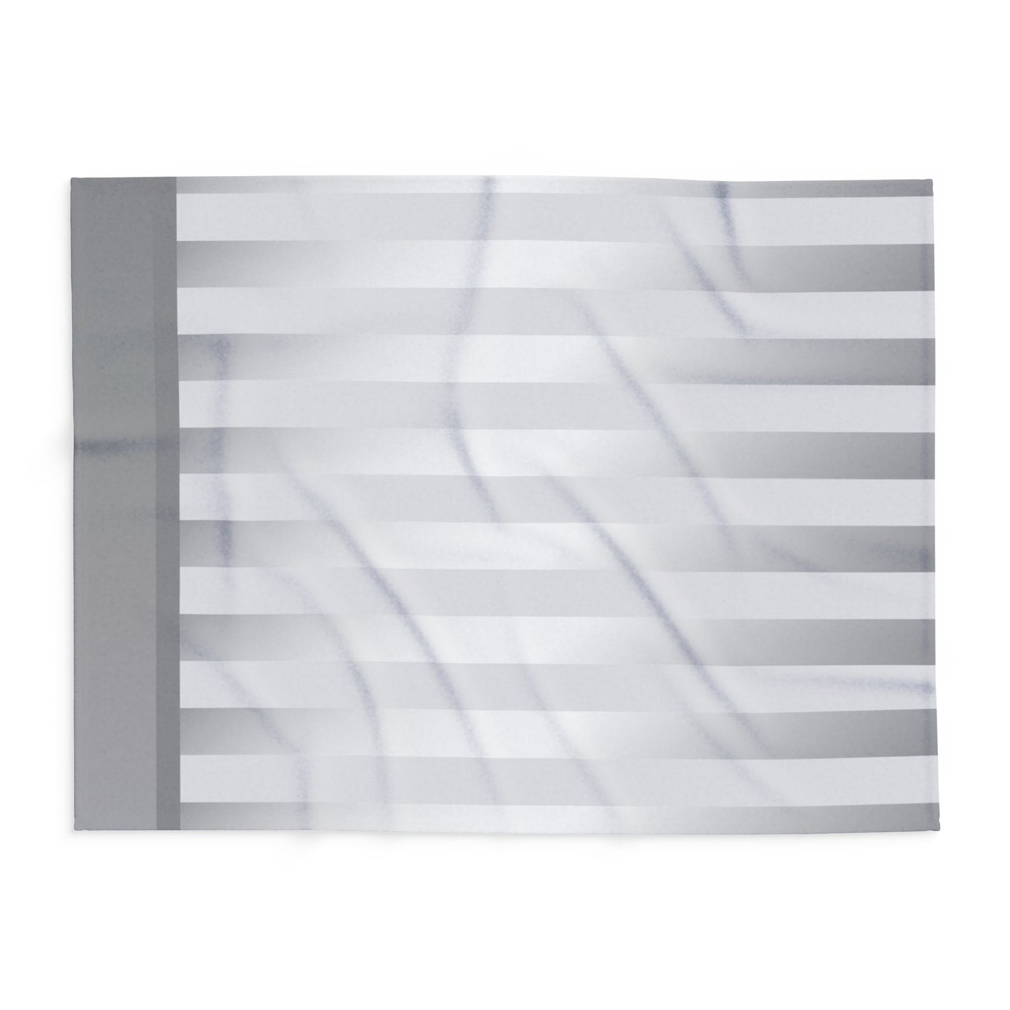 Silver Striped Throw Blanket