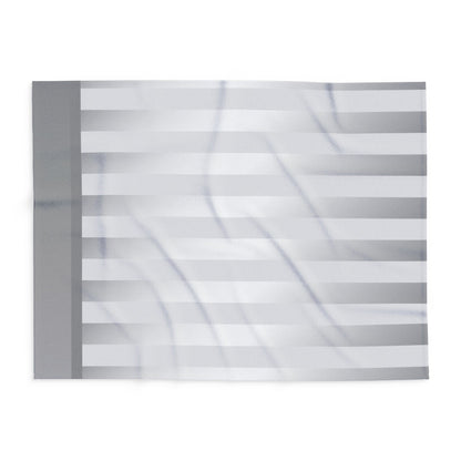 Silver Striped Throw Blanket