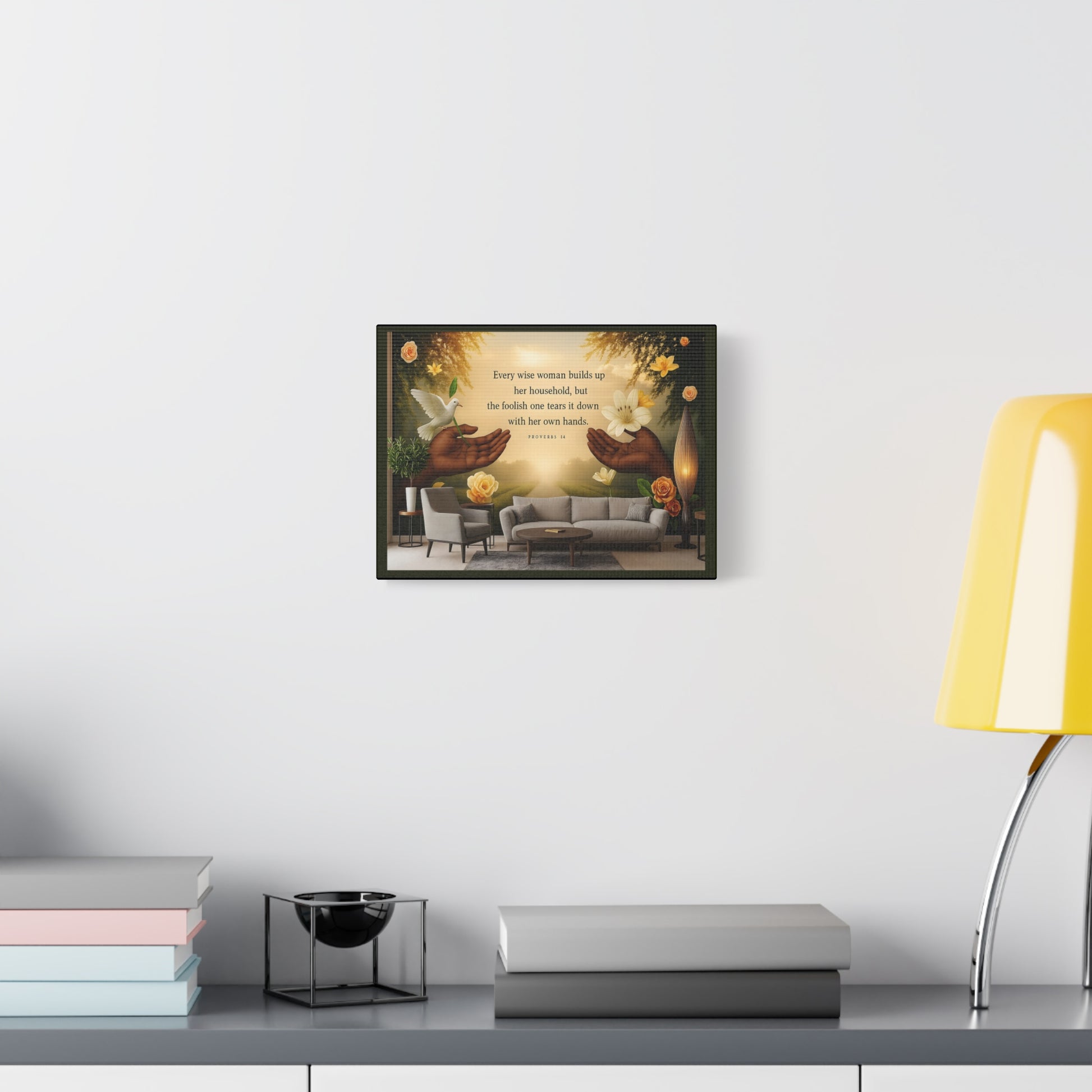 A Wise Woman Proverb 14 Inspirational Canvas Wall Art by Grace Canvas