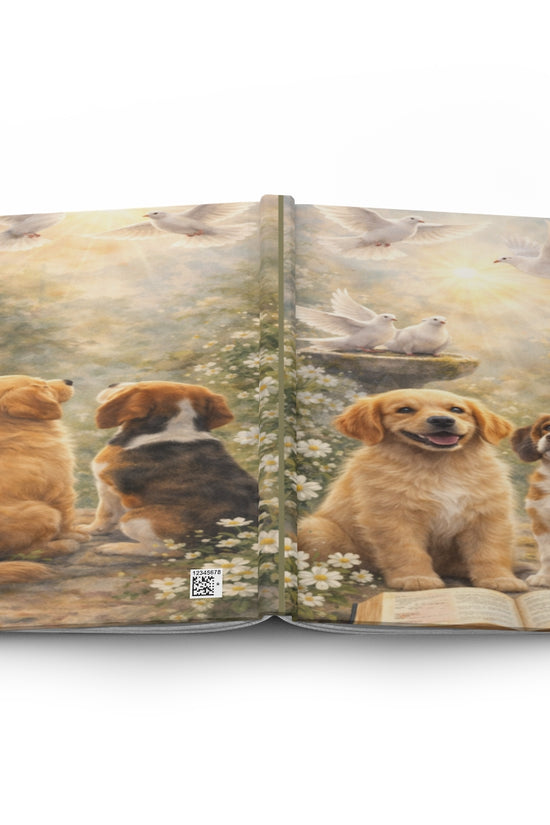 Doves and Dogs Hardcover Journal by Grace Canvas Shop