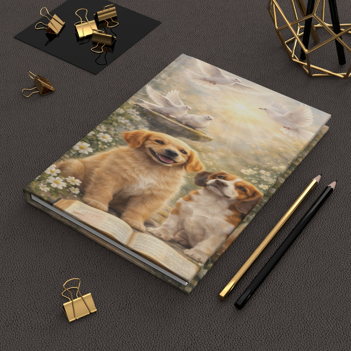 Doves and Dogs Hardcover Journal