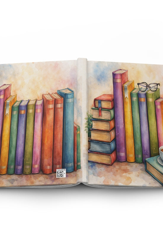 Watercolor Book Lover Hardcover Journal by Grace Canvas Shop