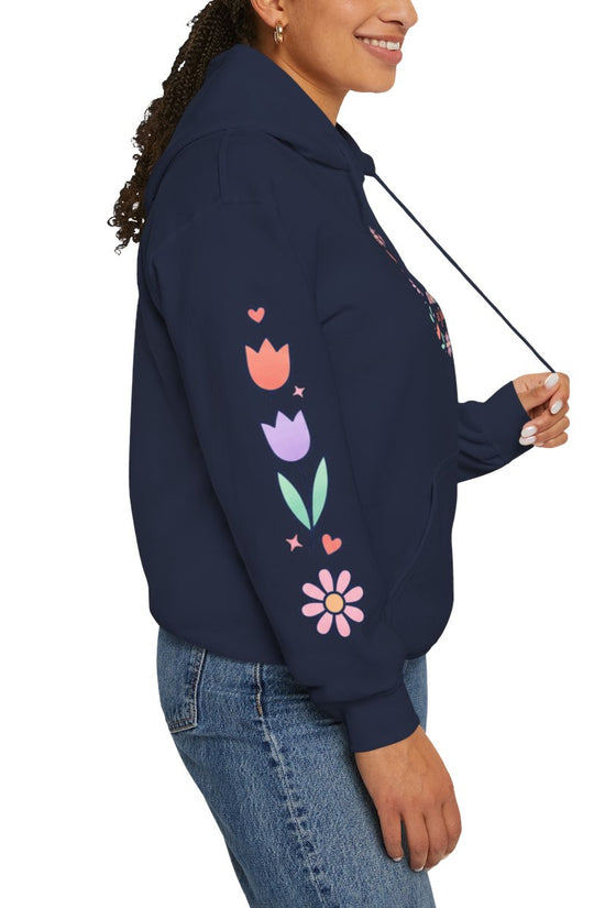 Held & Hopeful Hoodie | Christian encouragement, pastel groovy scripture
