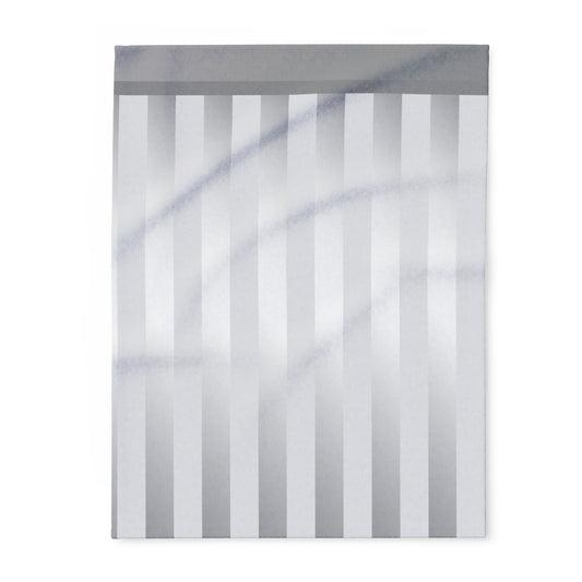 Silver Striped Throw Blanket by Grace Canvas Shop